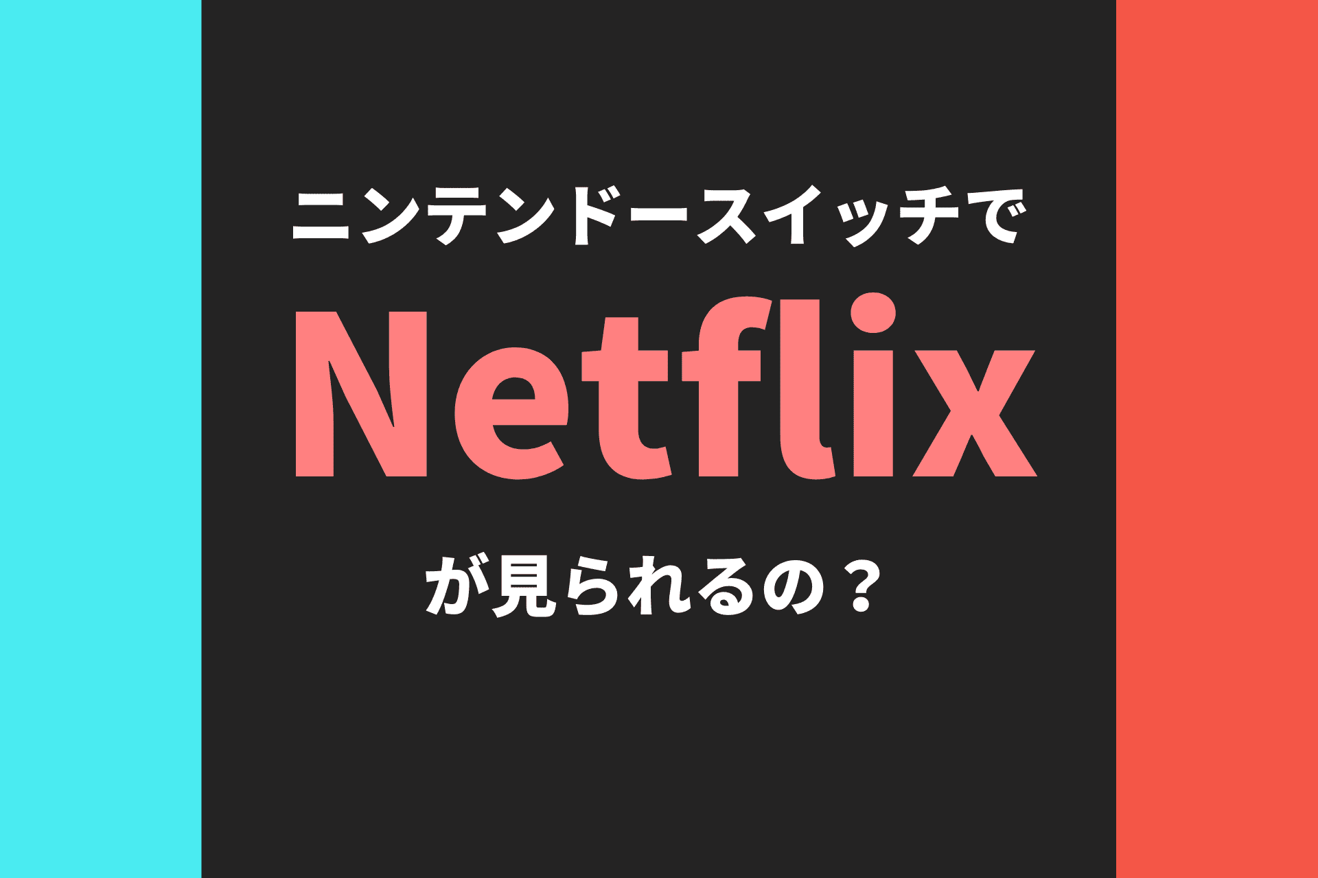 Netflixはnintendo Switchに対応 対応している動画配信サービスの紹介 三度の飯よりvod